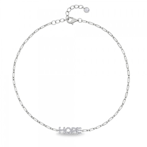 Tobillera hope piedras blancas