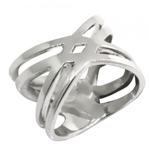 Anillo cruzado multi raya platabella