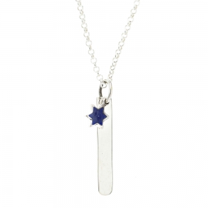 Conjunto barrita con estrella esmaltada azul