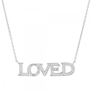 Conjunto " Loved " piedras blancas