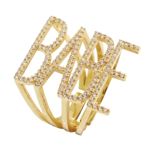 Anillo Babe amarillo con piedras