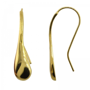 Par aros amarillo gota alargada