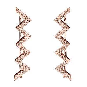 Par aros trepadores linea premium, piedras blancas, rosado