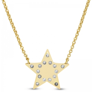 Conjunto estrella amarilla con piedras