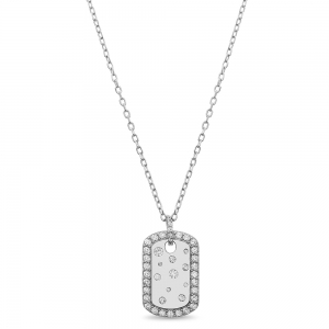 Conjunto medalla , piedras blancas