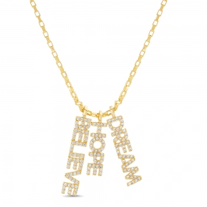 Conjunto amarillo dream, hope, believe, piedras blancas