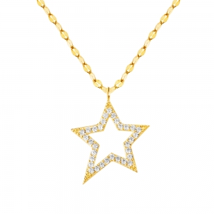 Conjunto estrella, amarillo, con piedras