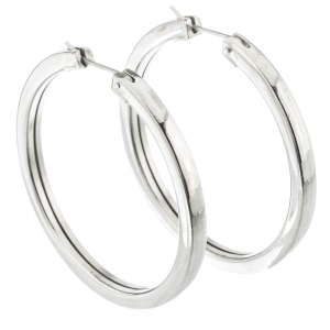 Par aros argollas, chatas. 4,2 cm de diametro