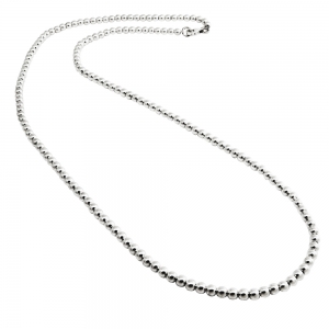 Gargantilla bolitas 3 mm con mosqueton. ( precio por 40 cm )
