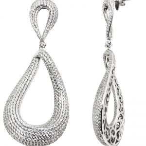 Par aros linea premium, ovalados, pavee, colgantes