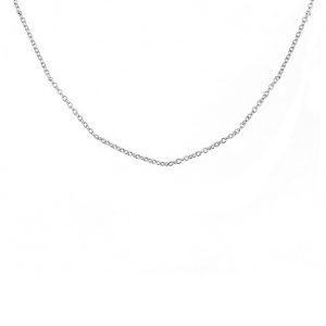 Cadena mini rolo, premium, blanca, x 40 cm