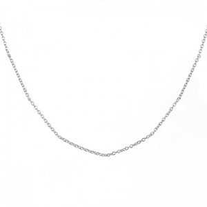 Cadena mini rolo, premium, blanca, x 80 cm