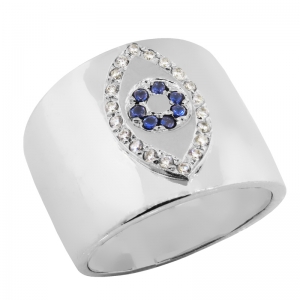 Anillo Peter ojo pavee platabella