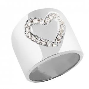 Anillo Peter Corazon Pavee platabella