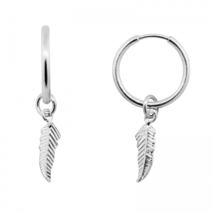 Par aros argolla con plumas