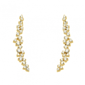 Par aros trepadores linea premium, piedras de distintos tamaños, amarillos