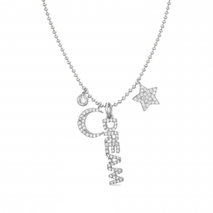 Conjunto cadena bolitas, dream, estrella, luna pavee y susanito