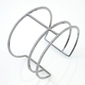 Esclava linea premium, piedras blancas