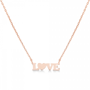 Conjunto love sin piedra rosado 