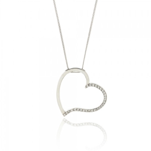 Conjunto corazon araceli medio pave blanco