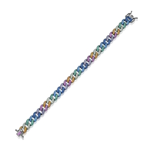 Pulsera linea premium, grumet, multicolor con cierre cajon. Ancho eslabon aprox 9 mm