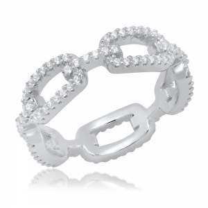 Anillo linea premium, sin fin, blanco