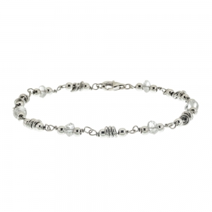 Pulsera de piedras y arandelas ( Consultar por otros colores )