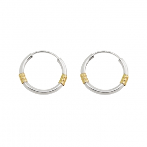 Par aros cubanos con duble, 1,5 cm de diametro