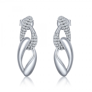 Par aros linea premium, doble eslabon con y sin piedra, colgantes