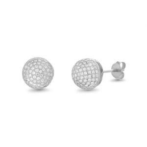 Par aros bolitas de fuego 8 mm blancos