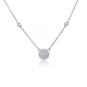 Conjunto linea premium, circulo pavee , con piedras en cadena 