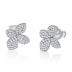 Par aros linea premium, flor pavee.