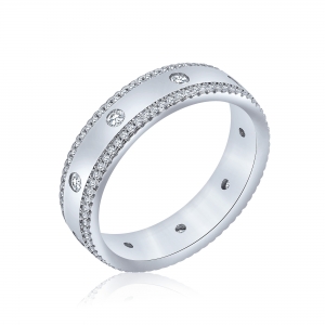 Anillo linea premium, sin fin blanco