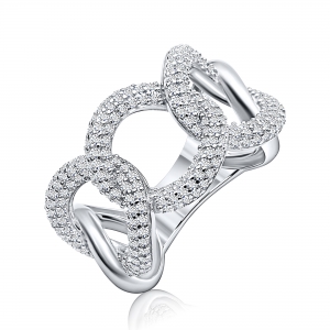 Anillo linea premium, grumet, pavee