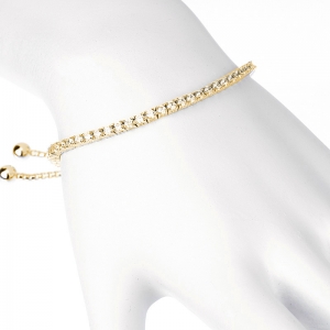 Pulsera linea premium, tenis, ajustable, amarilla
