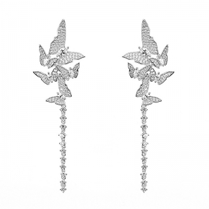Par aros linea premium, largos, mariposas, pavee