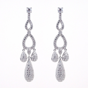 Par Aros linea premium, largos, gotas pavee