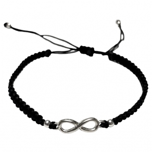 Pulsera infinito, tiento, bolitas, ajustable