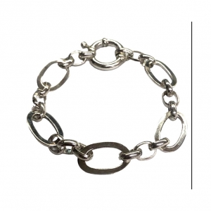 Pulsera eslabones chatos y ovalados