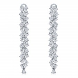 Par aros linea premium, largos, piedras ovaladas y redondas, cierre perno y clip