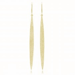 Par aros linea premium, largos, ovalados, amarillos 8 cm aprox