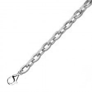 Pulsera linea premium, eslabones con y sin piedras