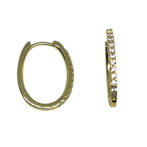Par aros Monona Glam oval Dorados