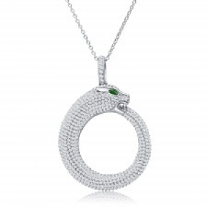 Conjunto pantera linea premium, pavee con piedras verdes. Dije 3,4 cm aprox