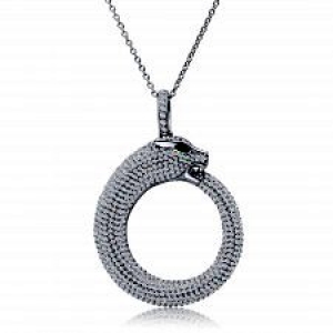 Conjunto pantera linea premium, rodio negro, pavee con piedras verdes. Dije 3,4 cm aprox
