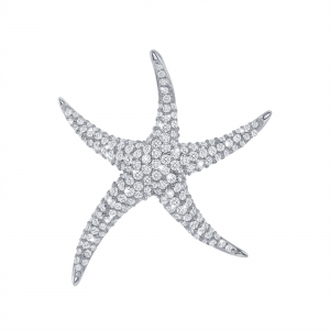 Colgante Estrella de Mar , Grande, Blanca.