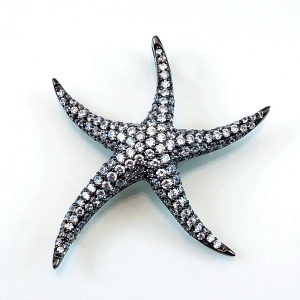 Colgante Estrella de Mar, Grande, Negra