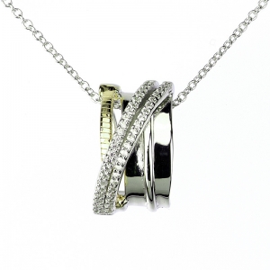 Conjunto linea premium, hilo retorcido, satinado, con doble tira de piedras, detalle amarillo