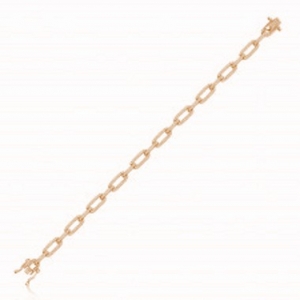Pulsera eslabones rectangulares, pavee, rosada, cierre cajon 