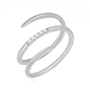 Anillo triple, con piedras en el centro